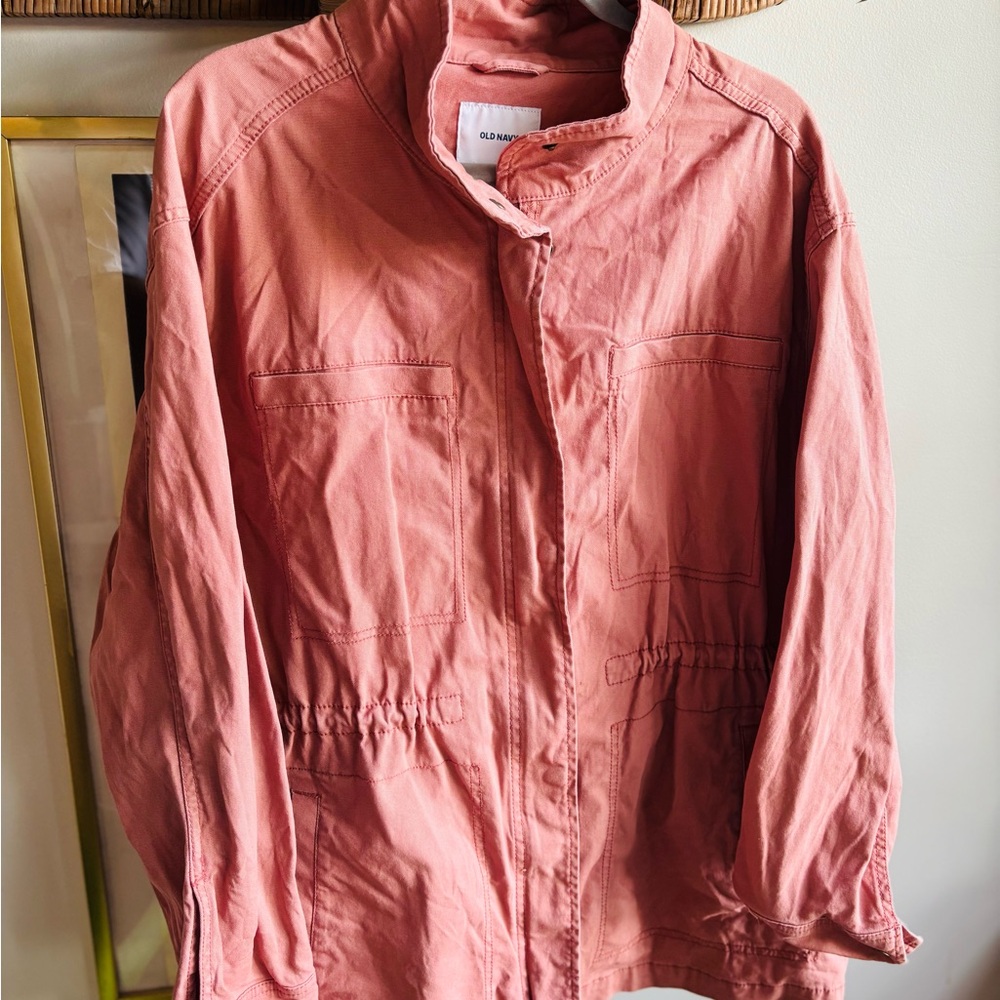Old Navy Women's Coral/dusty red/pink Utility Jacket